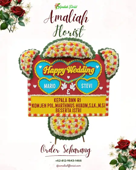 Papan Bunga Pernikahan Sayar